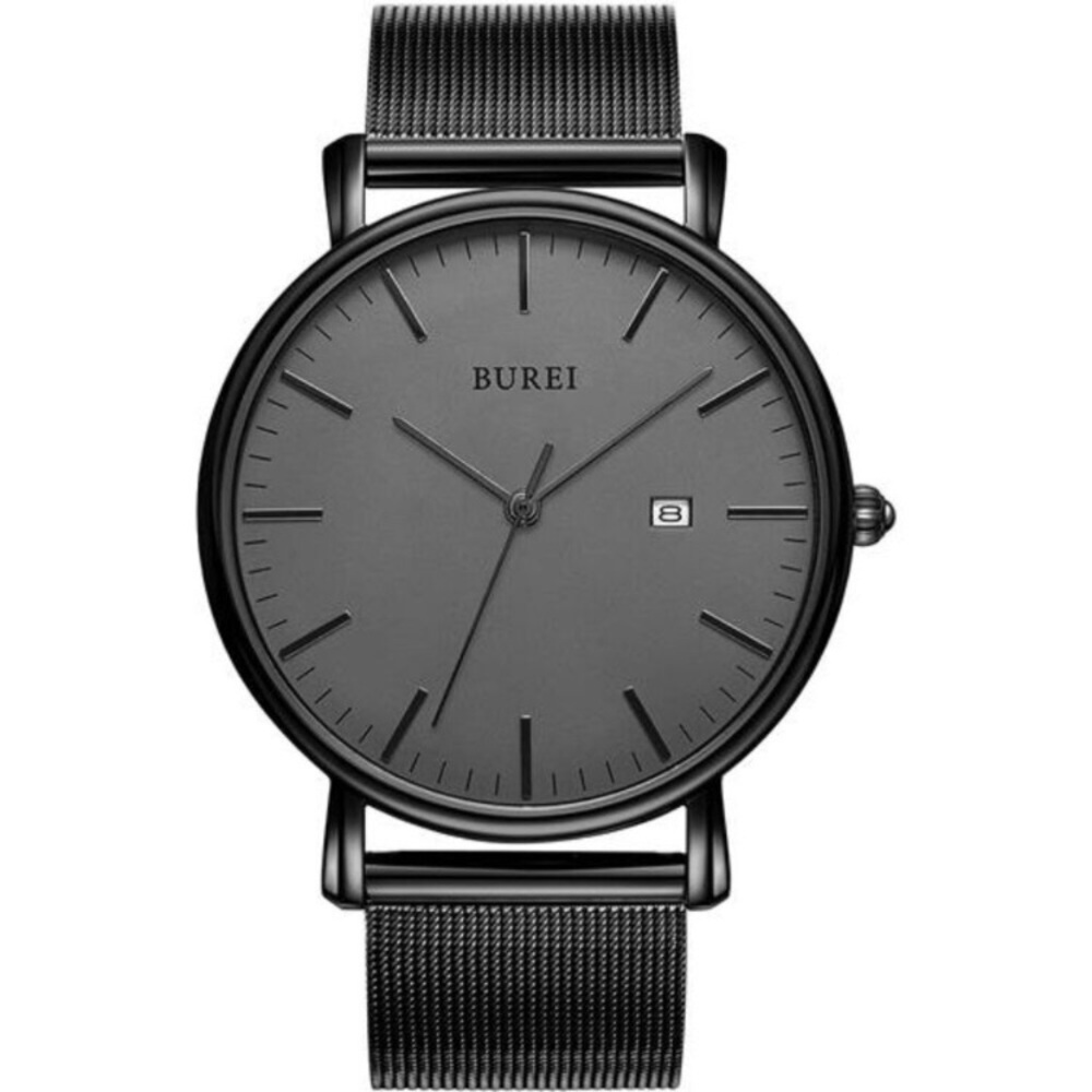 Men's Fashion Minimalist Wrist Watch All Black Waterproof Watches Simple